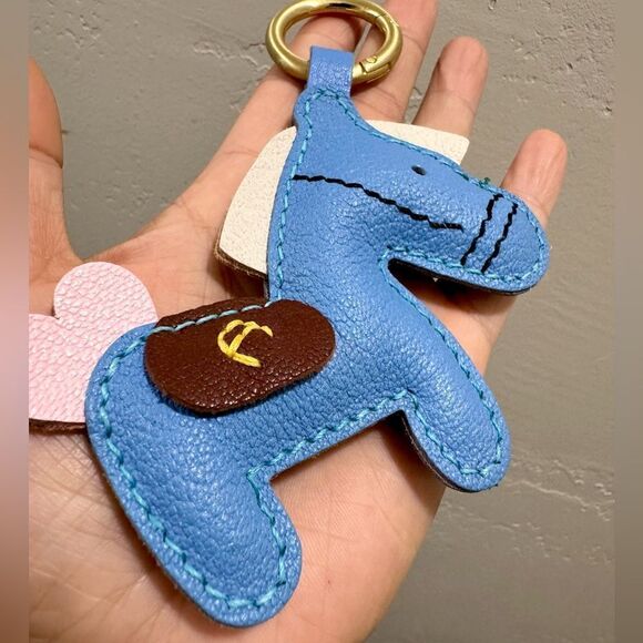 Colorful Striped Handmade Real Mink Fur Mini Tote/Crossbody & Pony Bag Charm - Picture 13 of 16